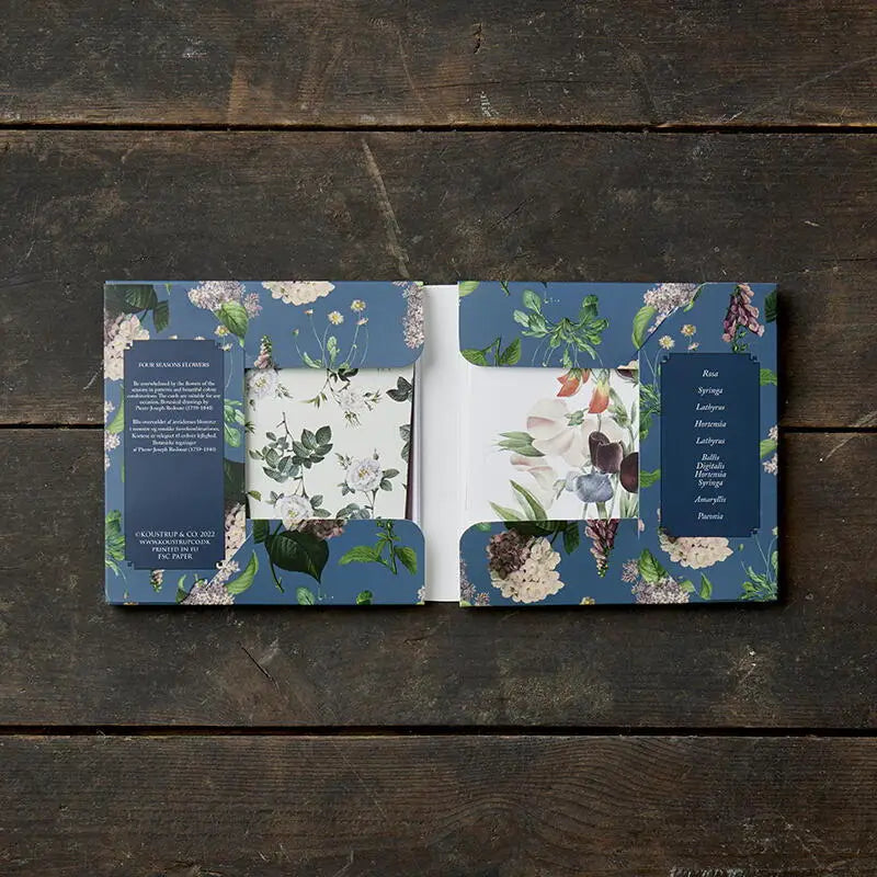 LUXURY GARDENING GIFT 'Gardening Dream'- GROW Garden Planner/ Personal Journal, Four Seasons Flowers Card Folder