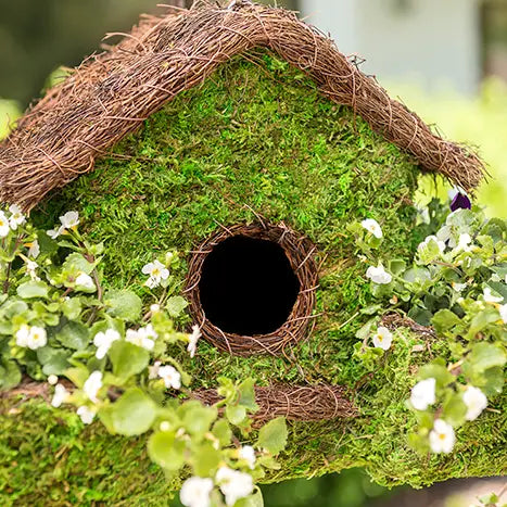 LUXURY GARDENING GIFT 'Enchantment' - Maison Gazebo Birdhouse with Hook, Four Seasons Flowers Card Folder, Bronze Ant