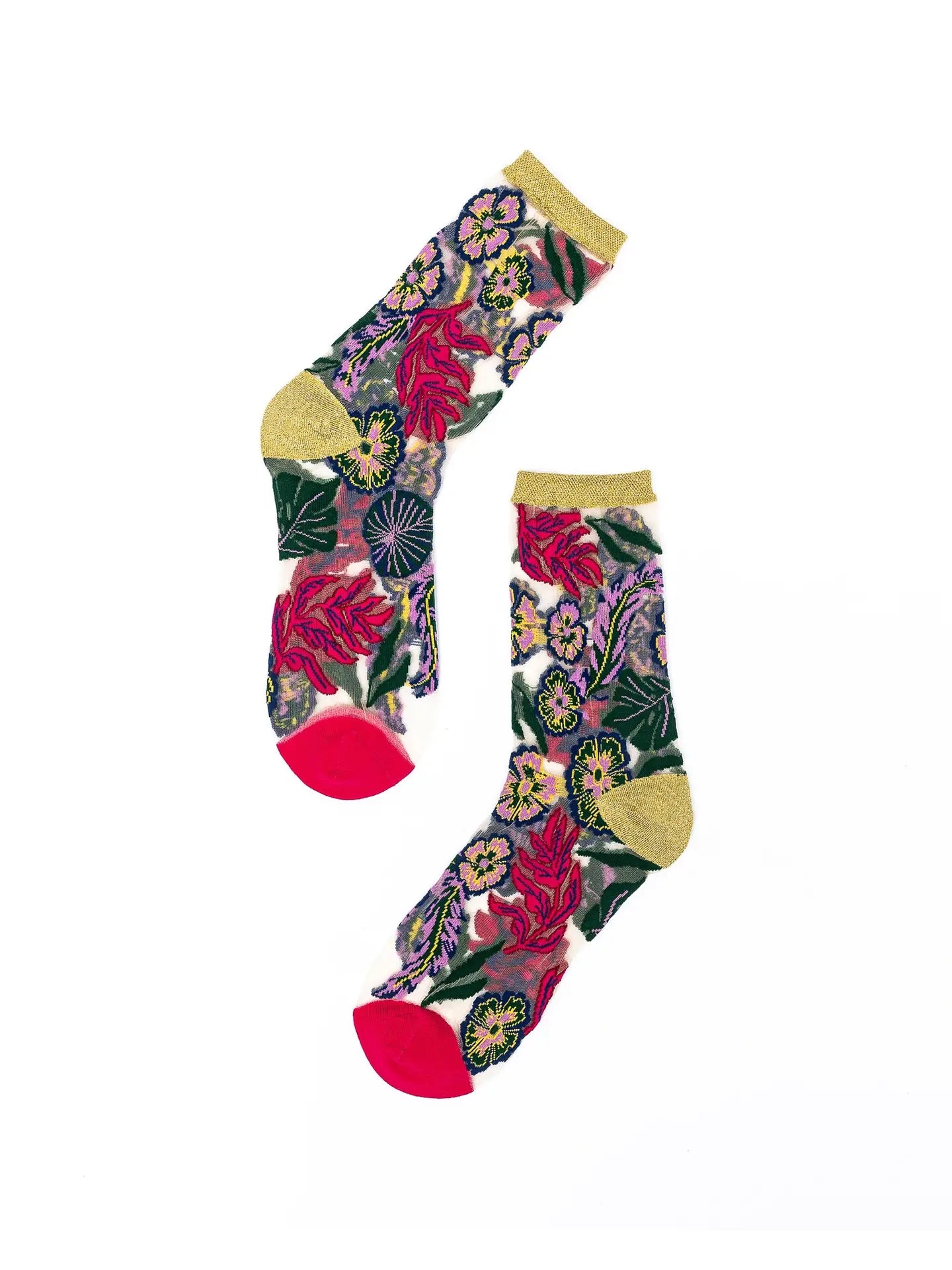 Sock Candy - Festive Floral Sheer Crew Sock  COMING SOON