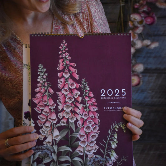 LUXURY BOUTIQUE GIFT 'Floral Dream' 2025 Botanical Wall Calendar/ Wall Art, KOUSTRUPCO Stone Washed Garden Linen Tablecloth