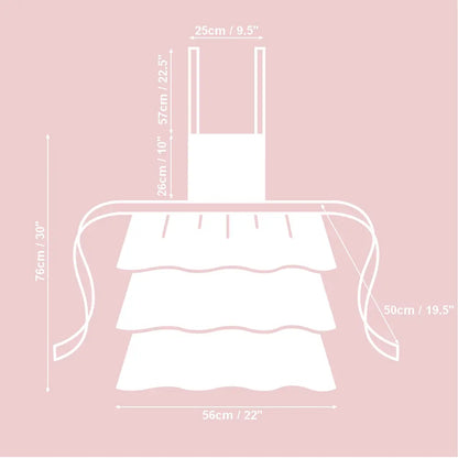 Hortensias Home - Pretty Ladies Floral Ruffle Apron