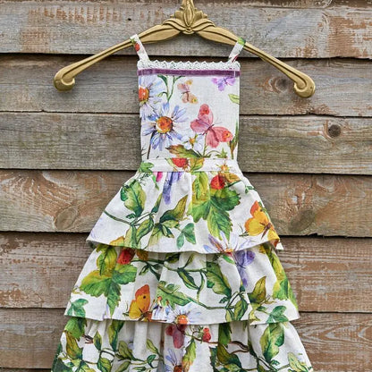 Hortensias Home - Pretty Ladies Floral Ruffle Apron